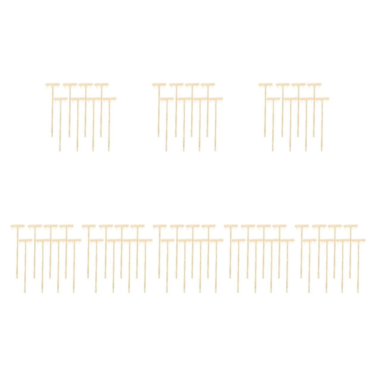 Juego de 64 Mini Rastrillos de Bambú Sewroro para Jardín Zen