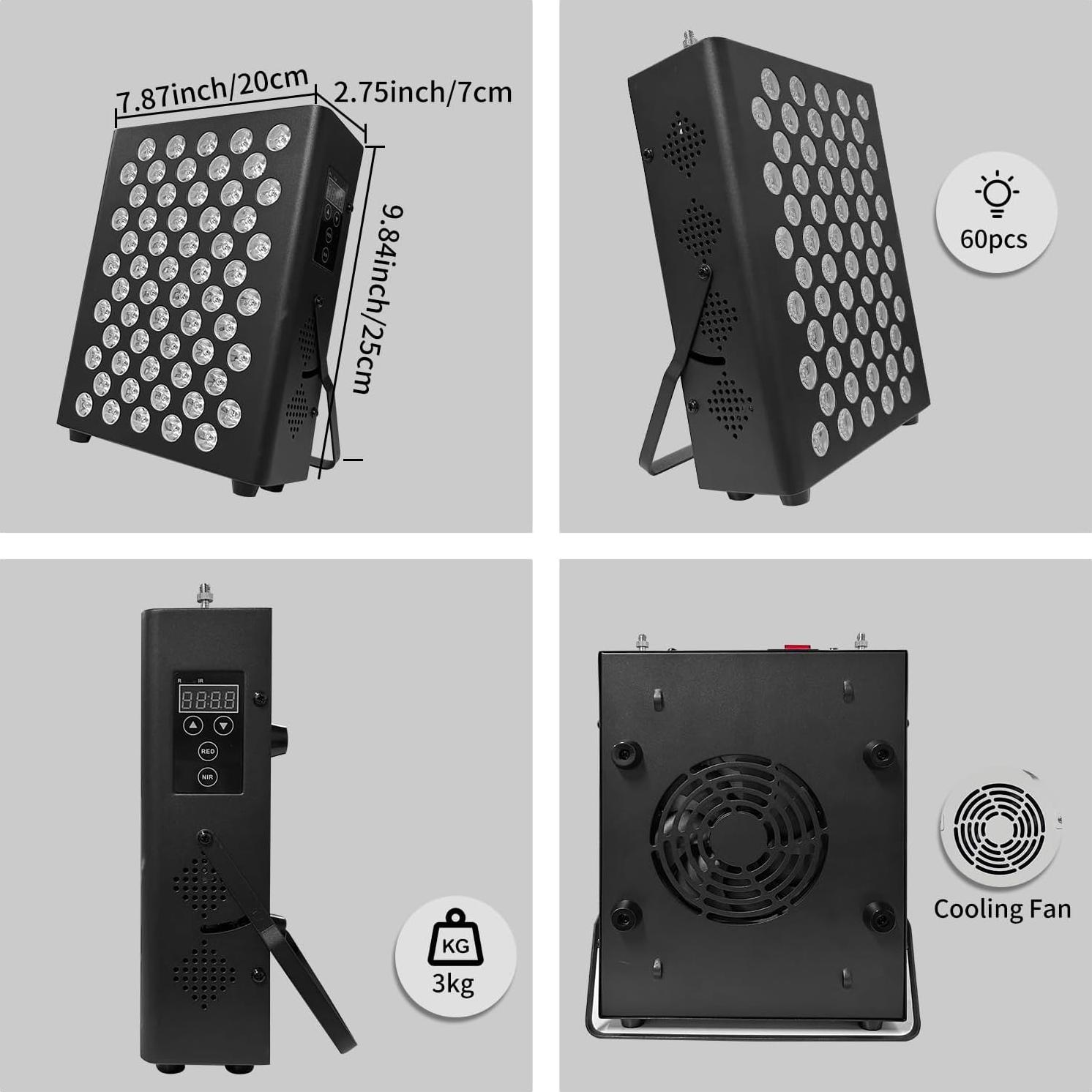 Panel Terapia Luz Roja 180W SHENZHEN 660nm 850nm LEDs