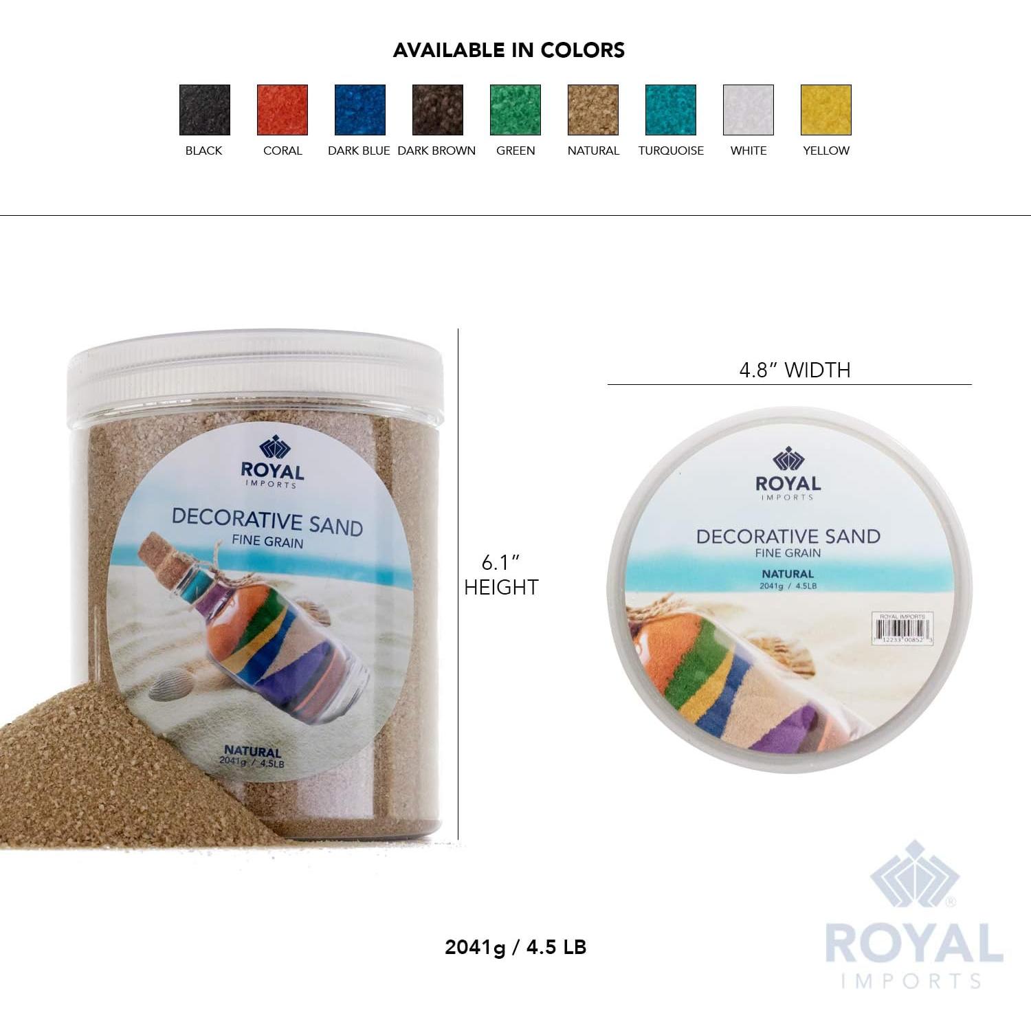 Arena Decorativa de Playa Royal Imports 2.04 kg Negra