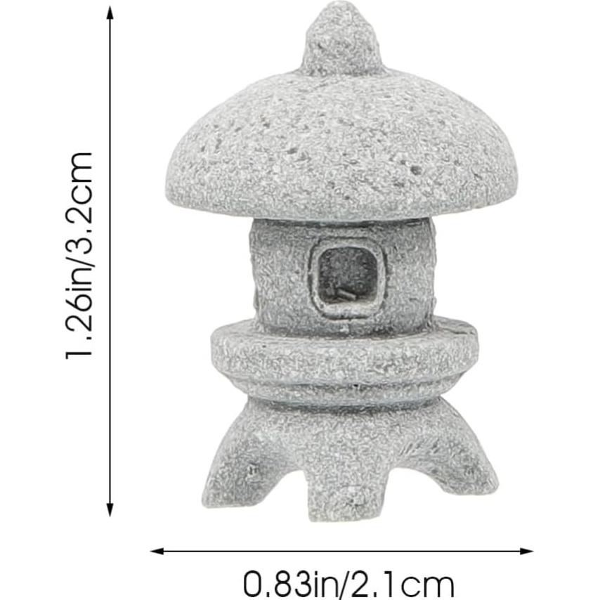 Estatuas Mini Pagoda Milisten 4pcs Decoración Jardín Zen