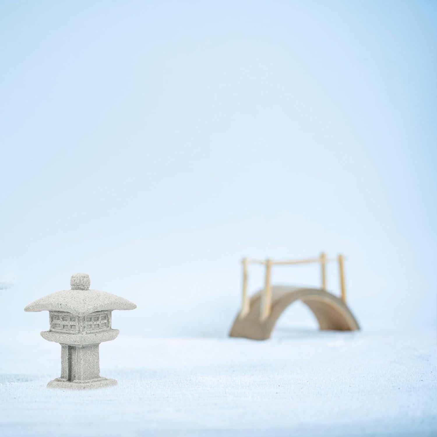 Estatuas Mini Pagoda Milisten 4pcs Decoración Jardín Zen