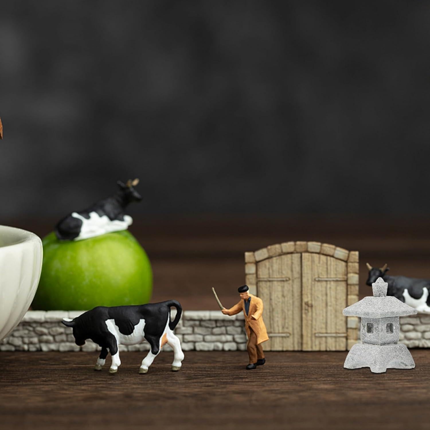 Estatuas Mini Pagoda Milisten 4pcs Decoración Jardín Zen