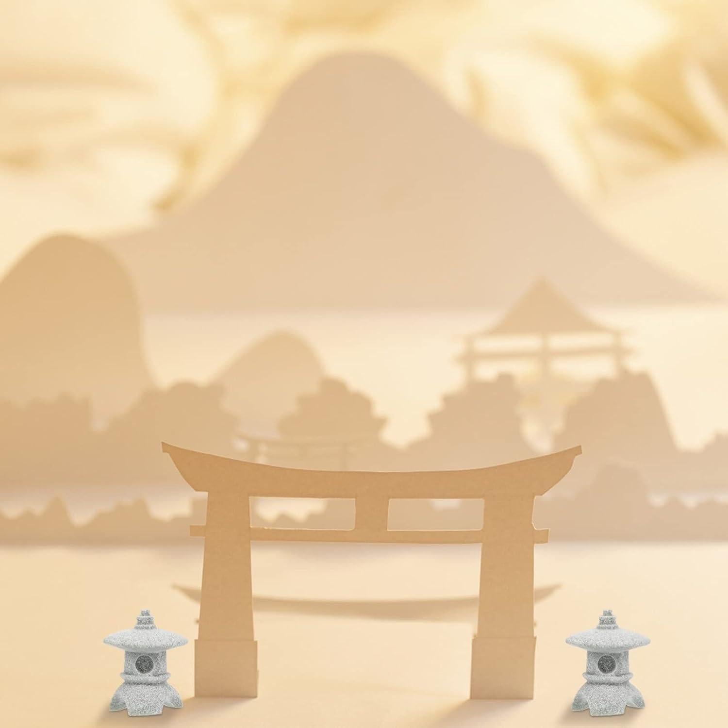 Estatuas Mini Pagoda Milisten 4pcs Decoración Jardín Zen