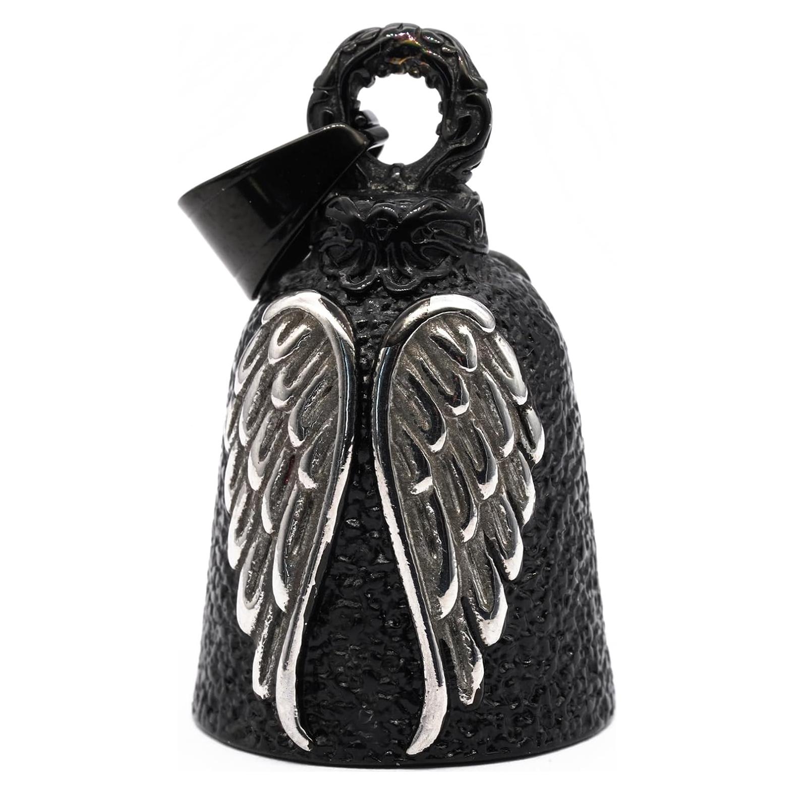 Campana de Motocicleta MOYOZZ Ala de Ángel Negra 3.81cm