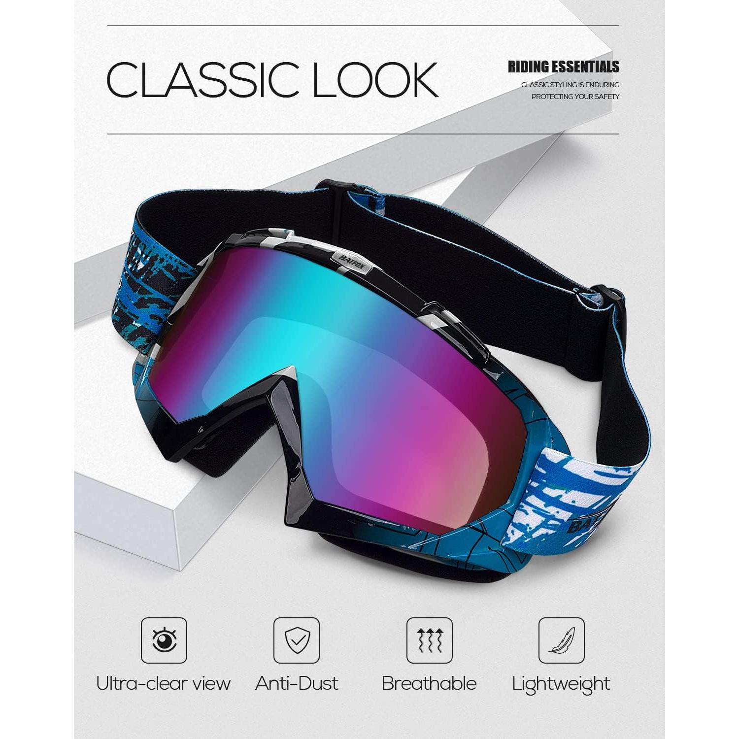 Gafas de Motocross BATFOX F816 para Niños - UV400, Ligeras