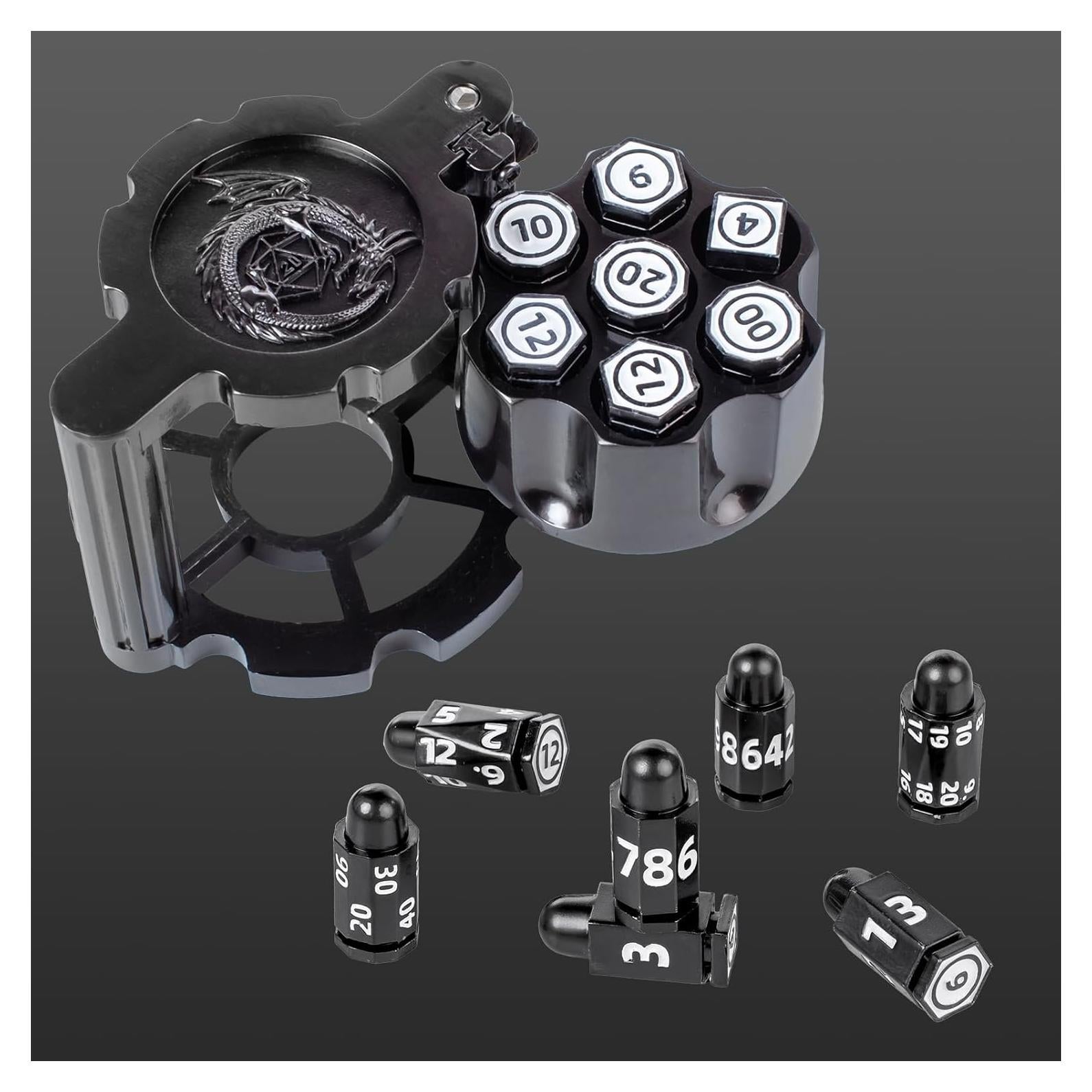 Juego de Dados Poliedricos de Metal Aloftopz 7 Piezas Cyberpunk