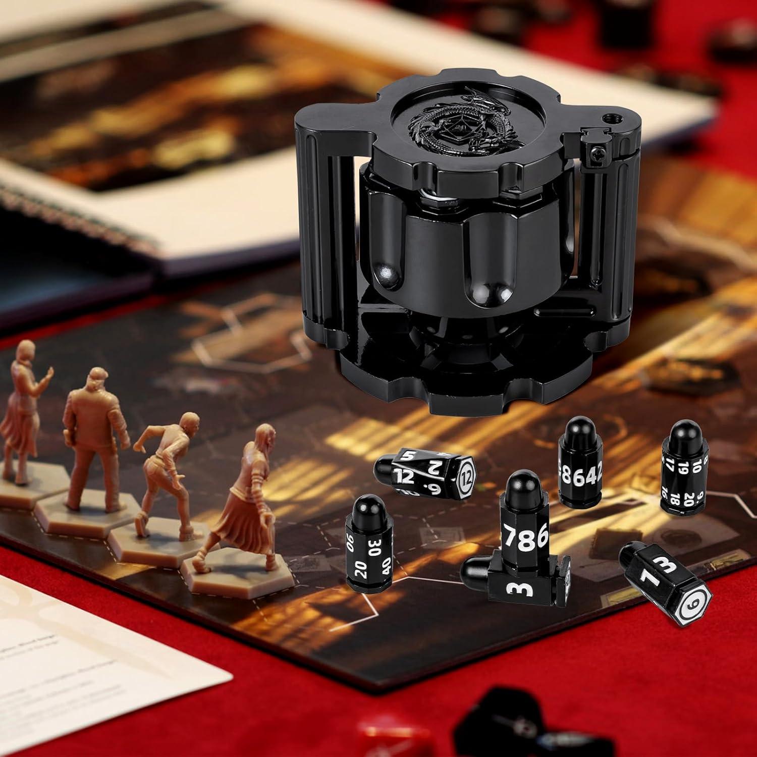 Juego de Dados Poliedricos de Metal Aloftopz 7 Piezas Cyberpunk