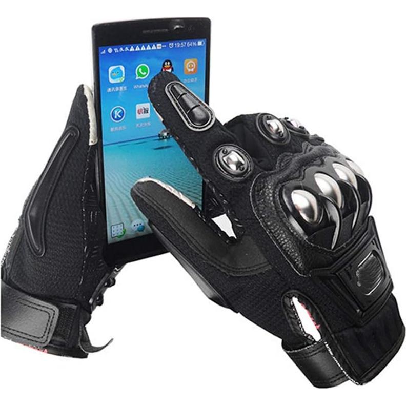 Guantes de Seguridad para Motocicleta Oubaiya JK-10C Medianos Negros