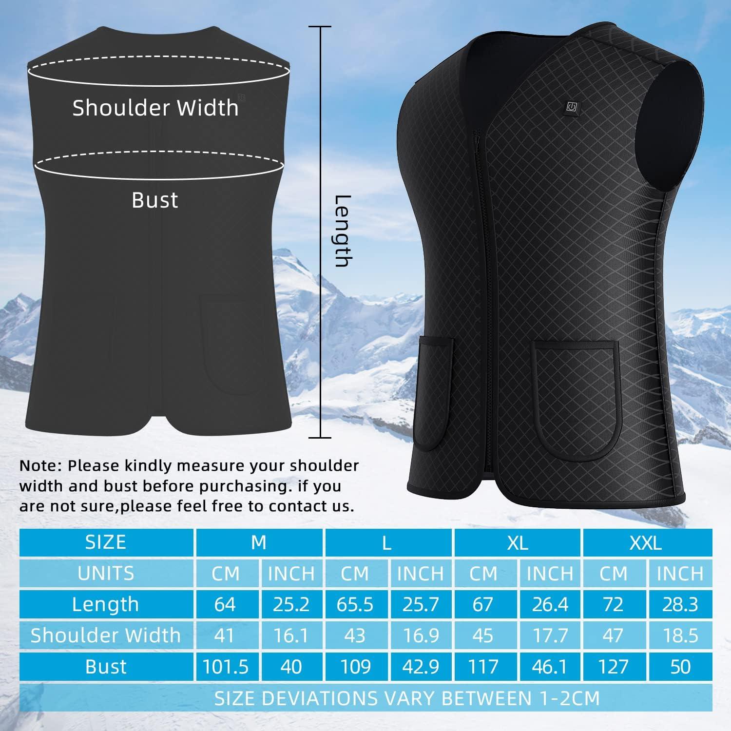 Chaleco Térmico Unisex Anbero con Batería Recargable 10000mAh