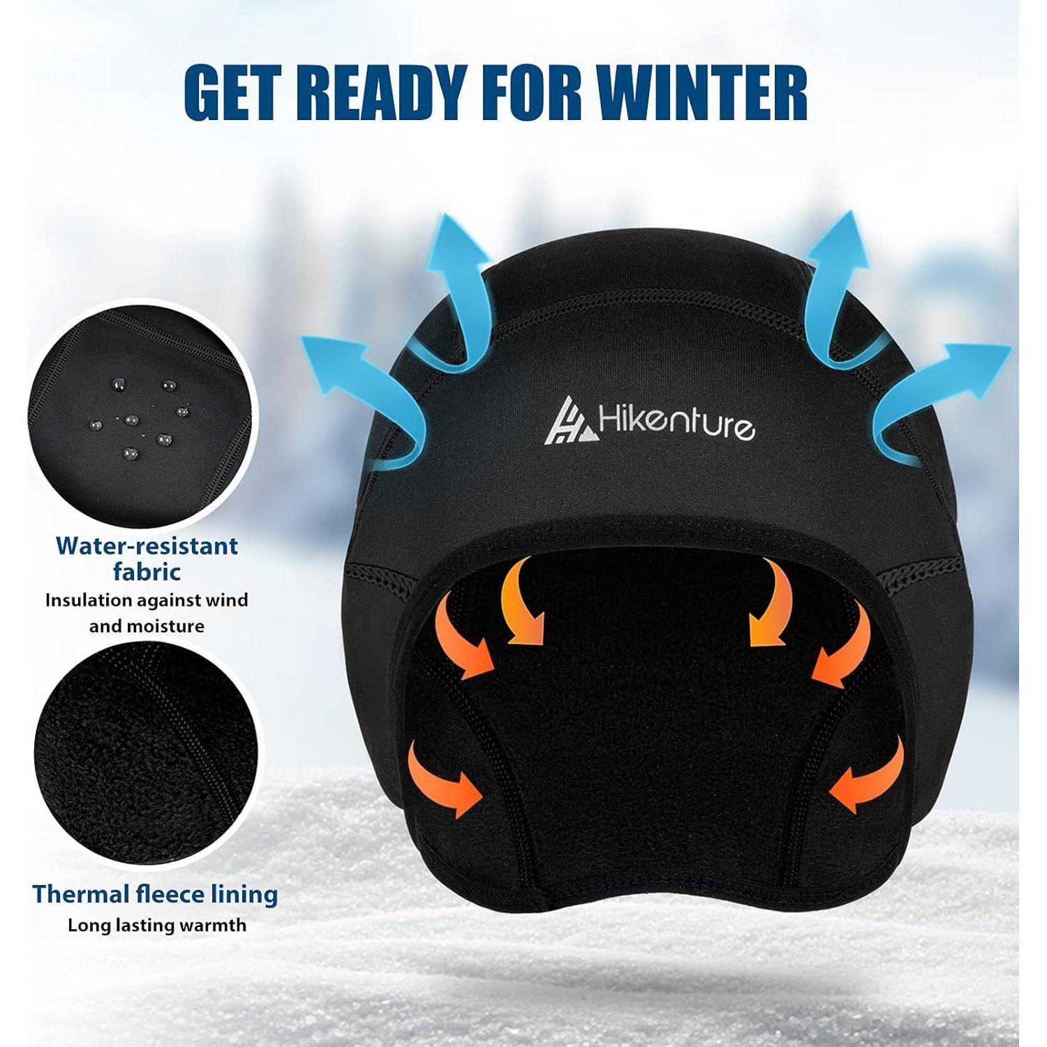 Gorro Térmico HIKENTURE para Casco Invierno Unisex Negro