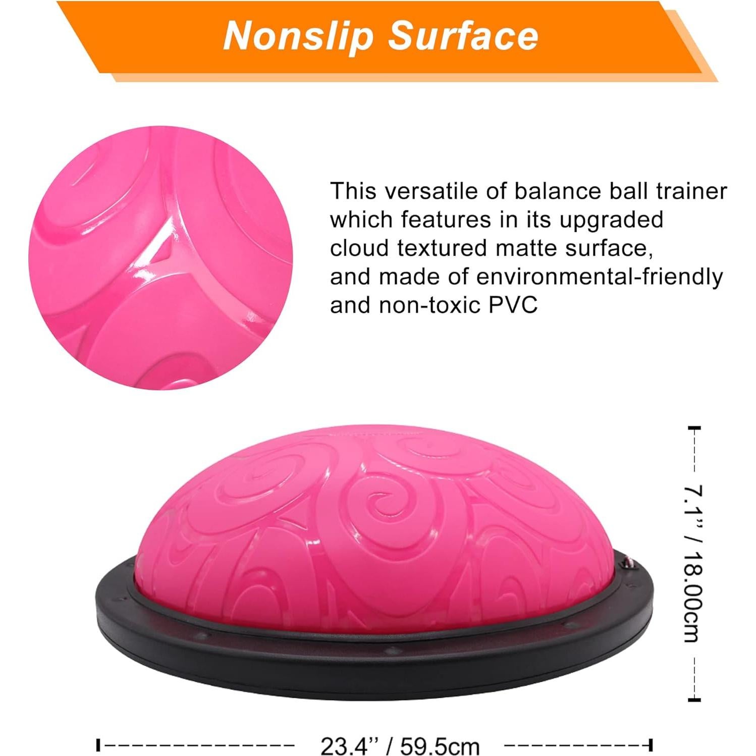 Media Bola de Equilibrio ATIVAFIT con Bandas de Resistencia