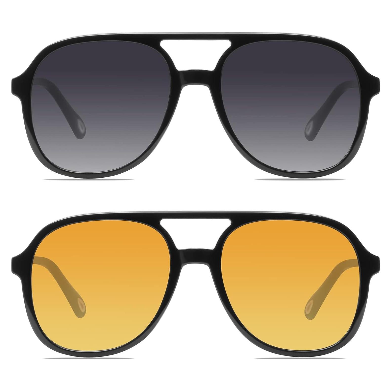 Gafas de Sol Retro Cuadradas YDAOWKN UV400 Unisex