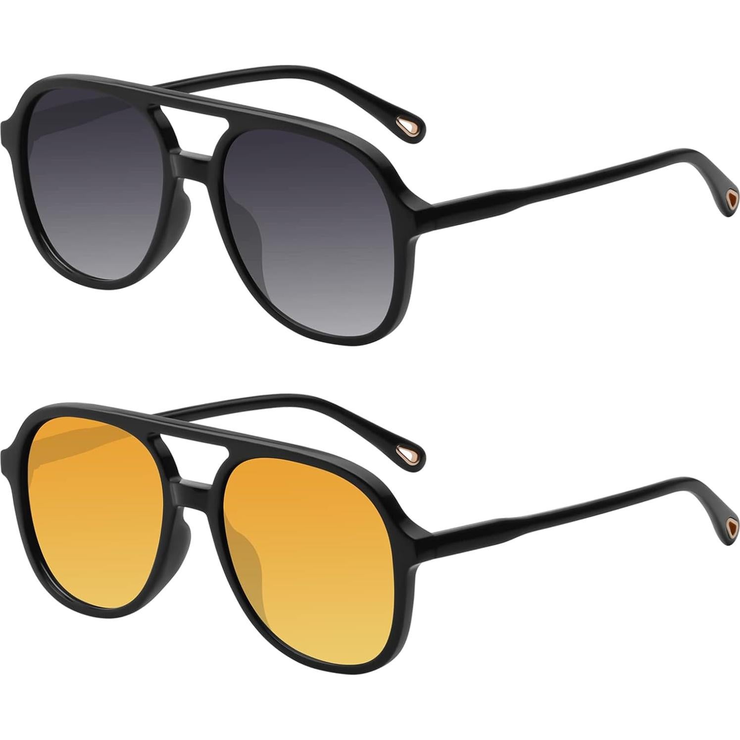 Gafas de Sol Retro Cuadradas YDAOWKN UV400 Unisex