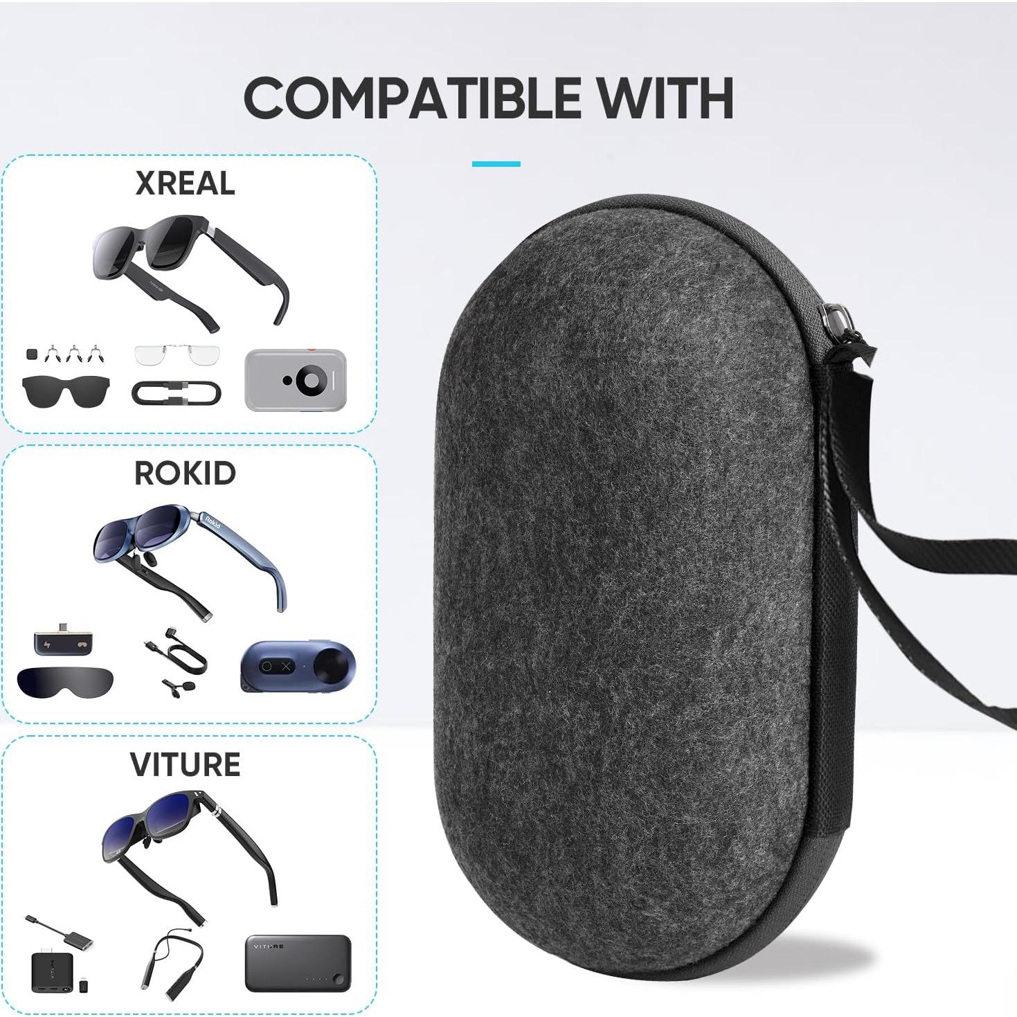 Funda Dura SARLAR para Gafas XREAL Air y Rokid Air
