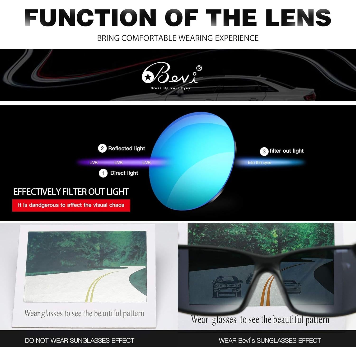 Gafas de sol deportivas Bevi TR90 polarizadas para ciclismo