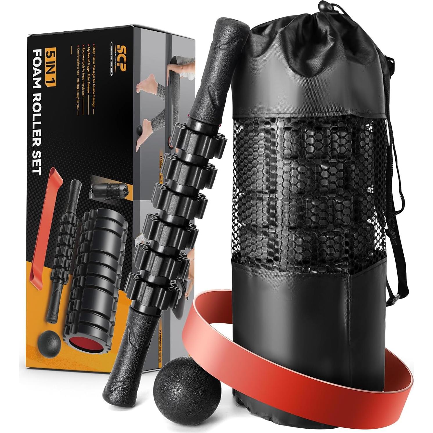 Set de Rodillos de Espuma 5 en 1 SUBCULTUREPICK para Masaje