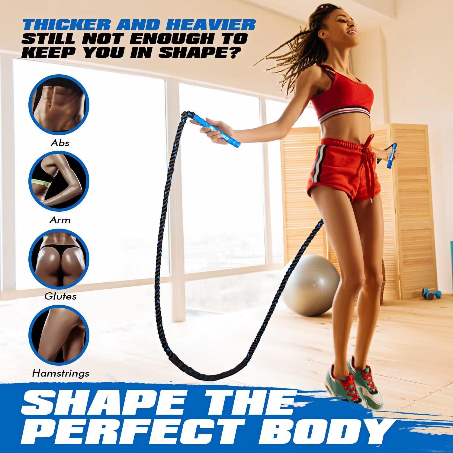 Cuerda de Salto con Peso Ayombo 1LB para Fitness y Boxeo