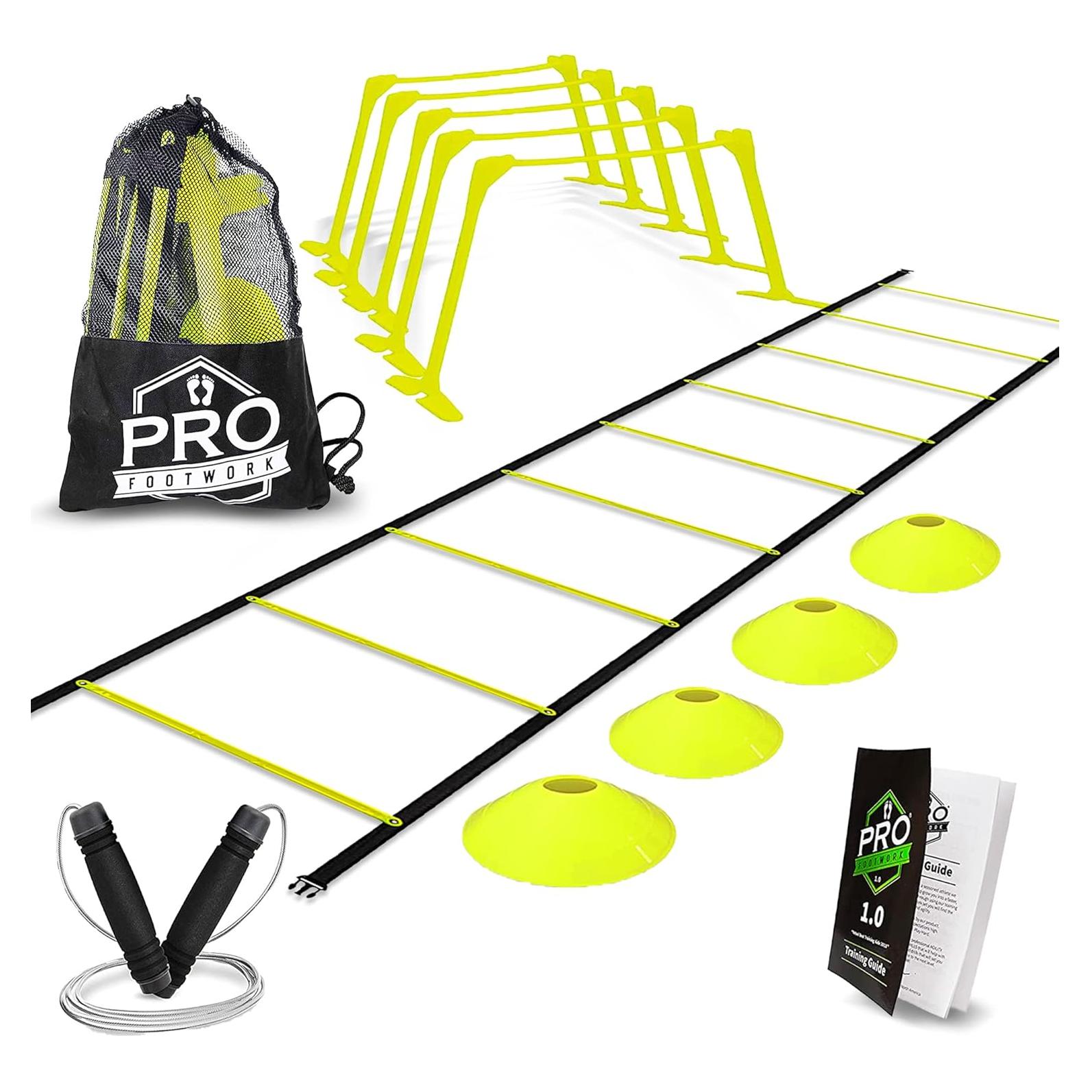 Equipo de Entrenamiento de Velocidad Pro Footwork - Escalera, Vallas y Conos
