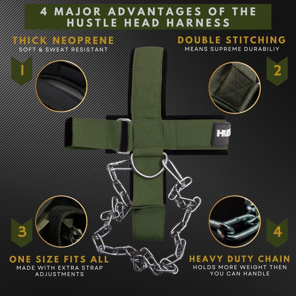 Arnés de Cuello Hustle Athletics V2 - Entrenamiento de Pesas