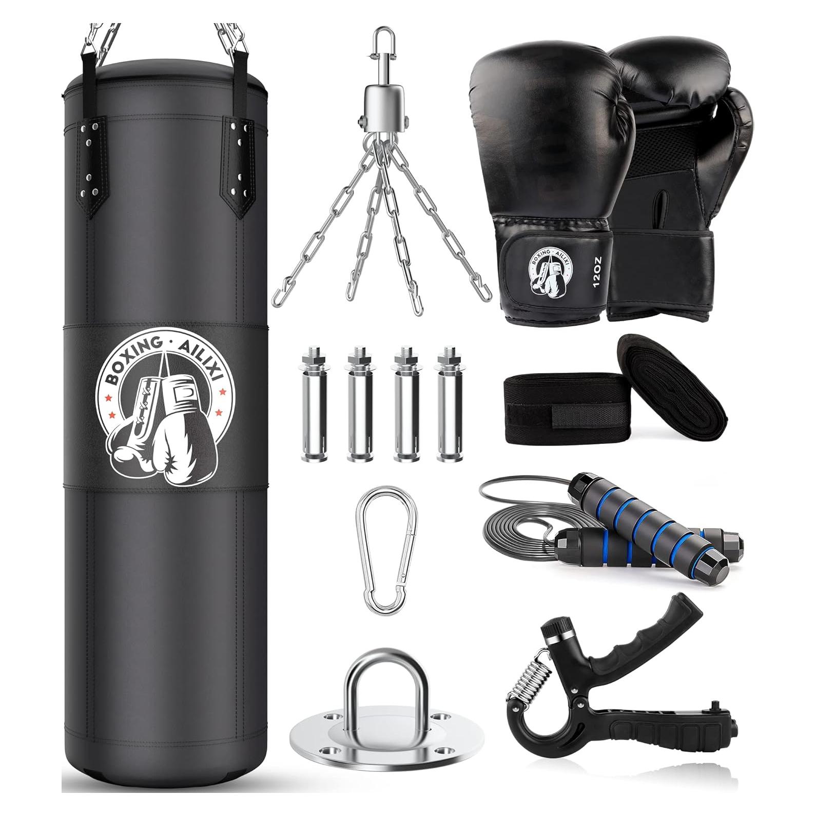 Bolsa de Boxeo 4FT vkahaak + Guantes 12oz + Accesorios