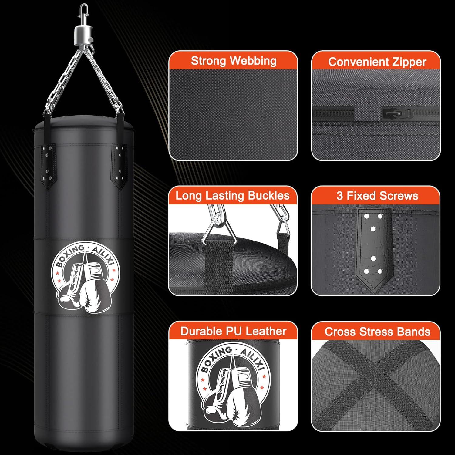 Bolsa de Boxeo 4FT vkahaak + Guantes 12oz + Accesorios