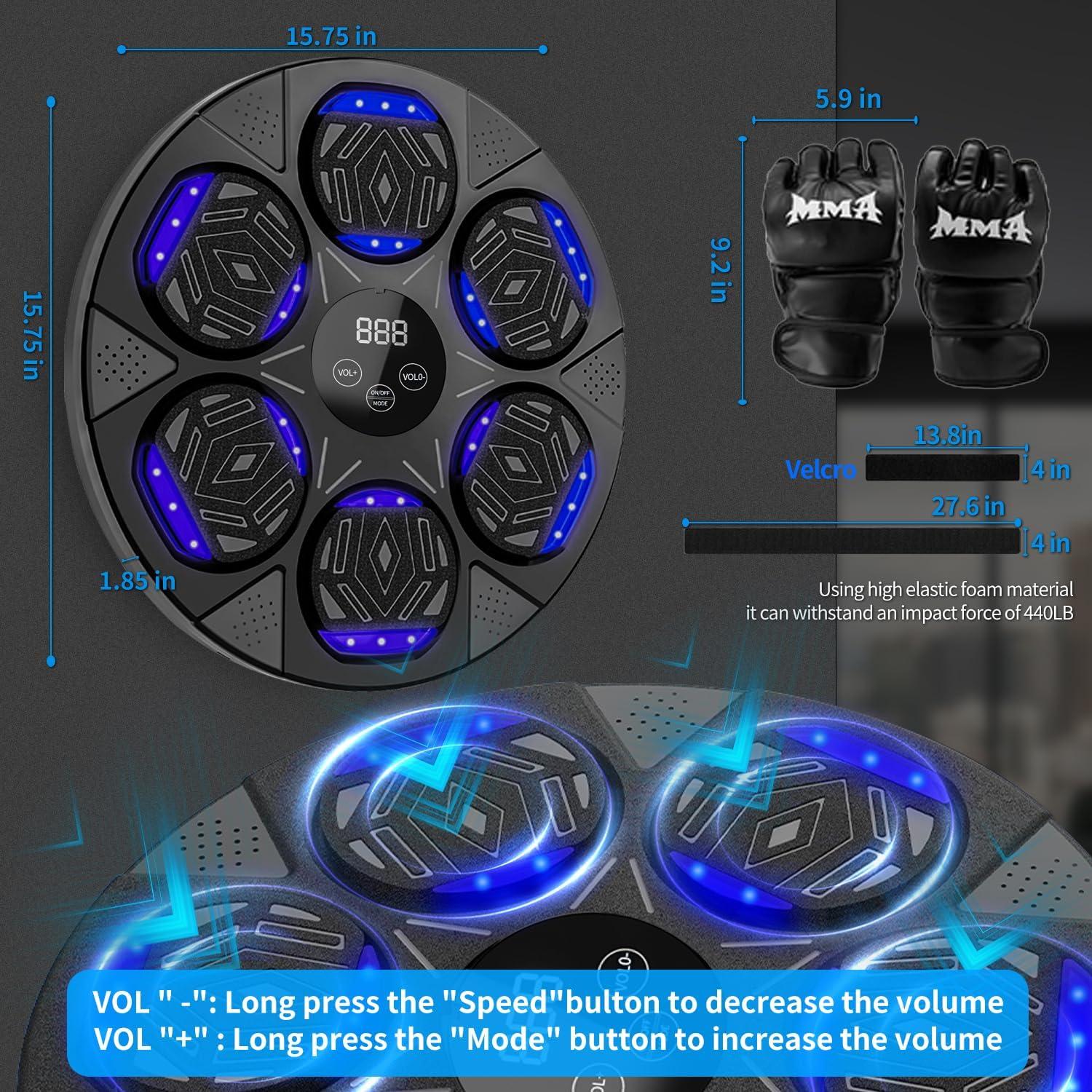 Máquina de Boxeo Musical Poetish QJB-55 con Guantes - 2025