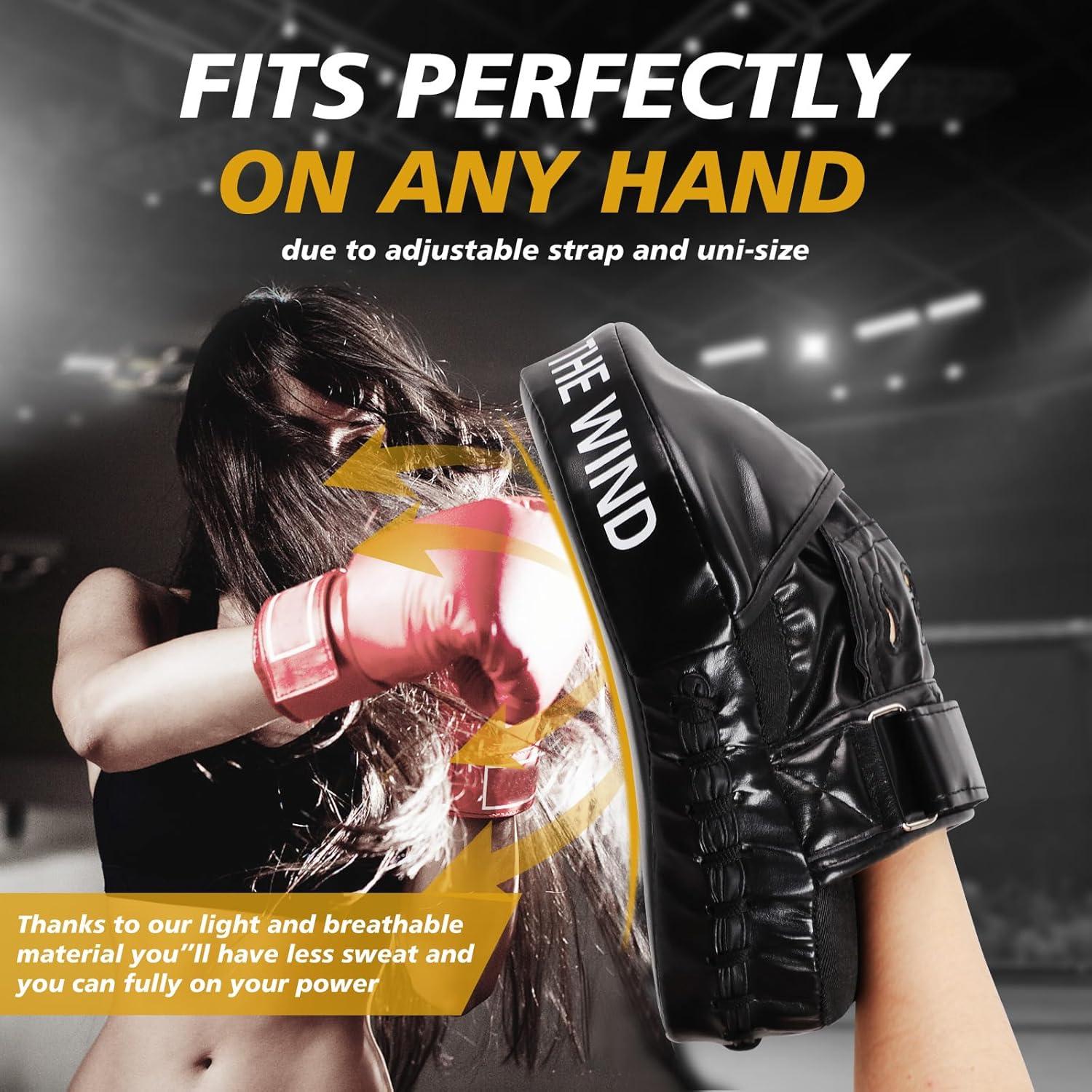 Mitones de Boxeo FIVING - Almohadillas de Cuero PU Unisex