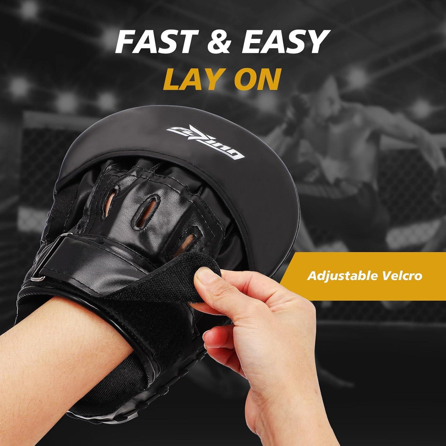 Mitones de Boxeo FIVING - Almohadillas de Cuero PU Unisex