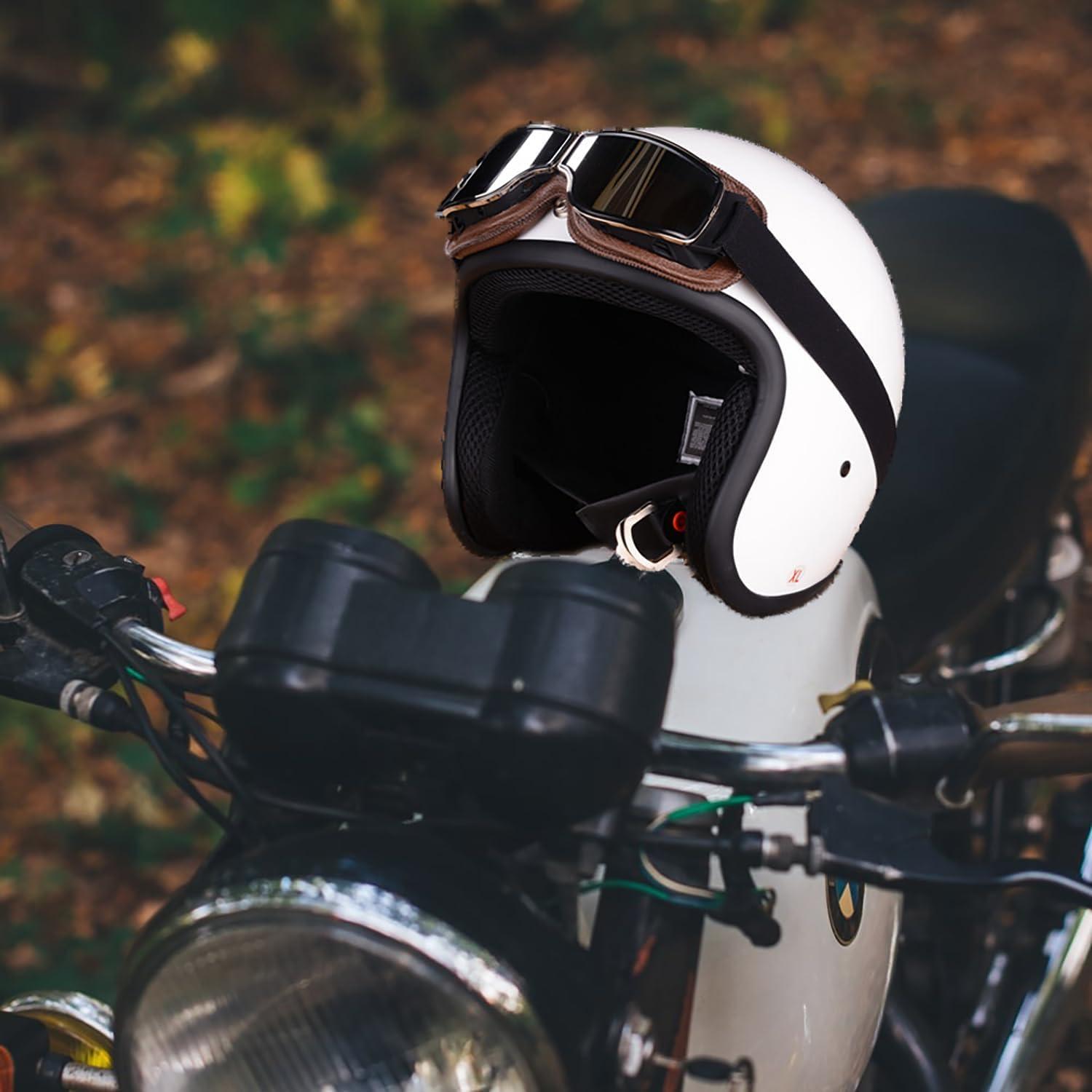 Gafas de Motocicleta Vintage LJDJ - 2 Paquetes Antiempañantes