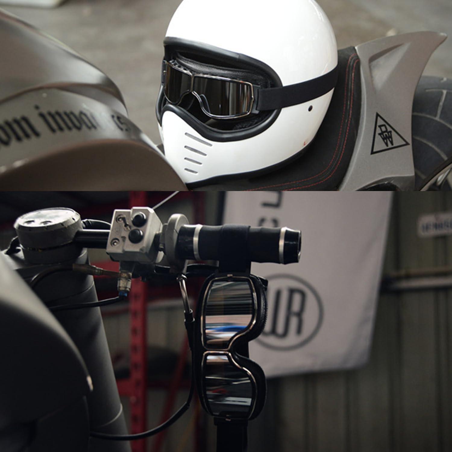 Gafas de Motocicleta Vintage LJDJ - 2 Paquetes Antiempañantes