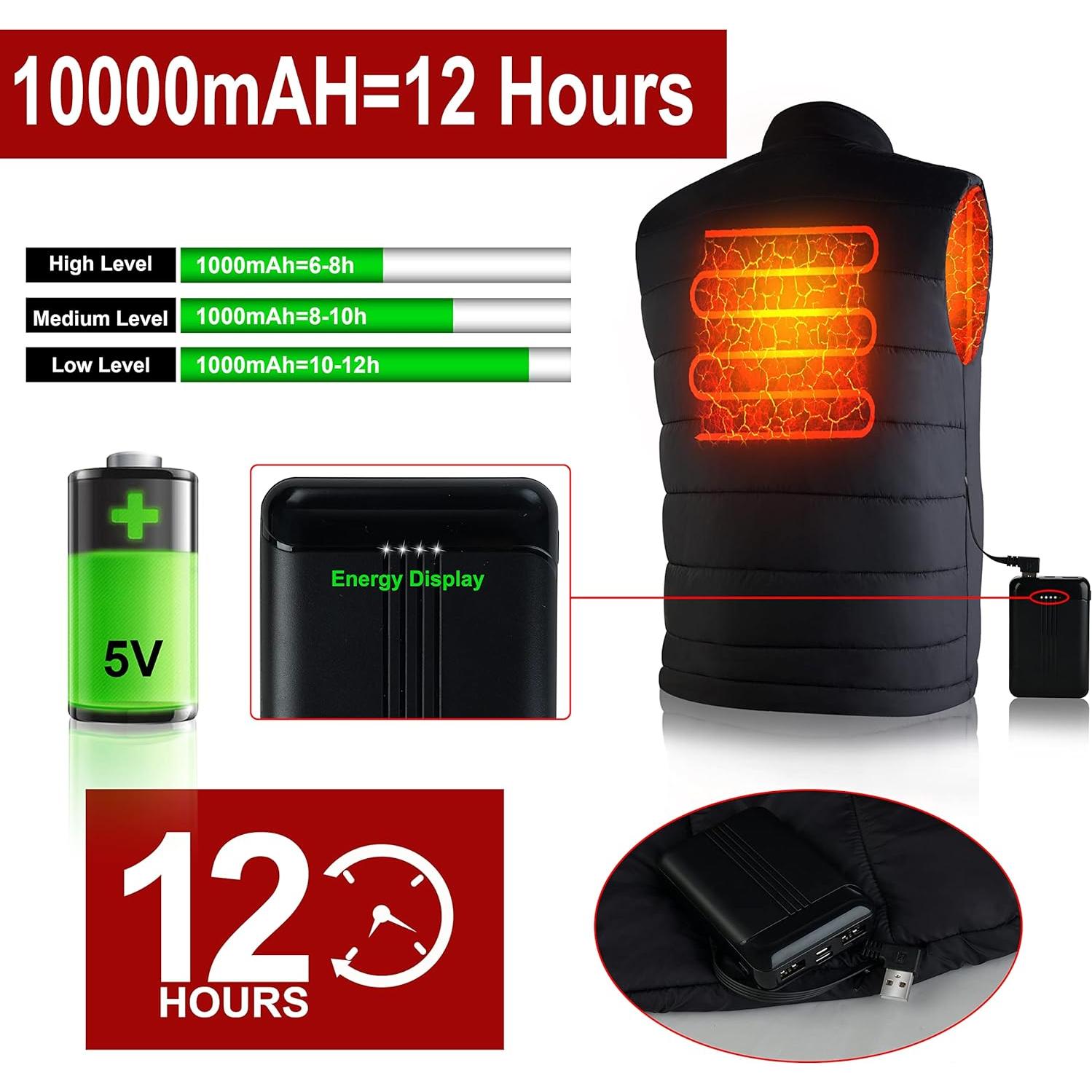 Chaleco Térmico Unisex CHAALEK con Batería 10000mAh - 3 Niveles