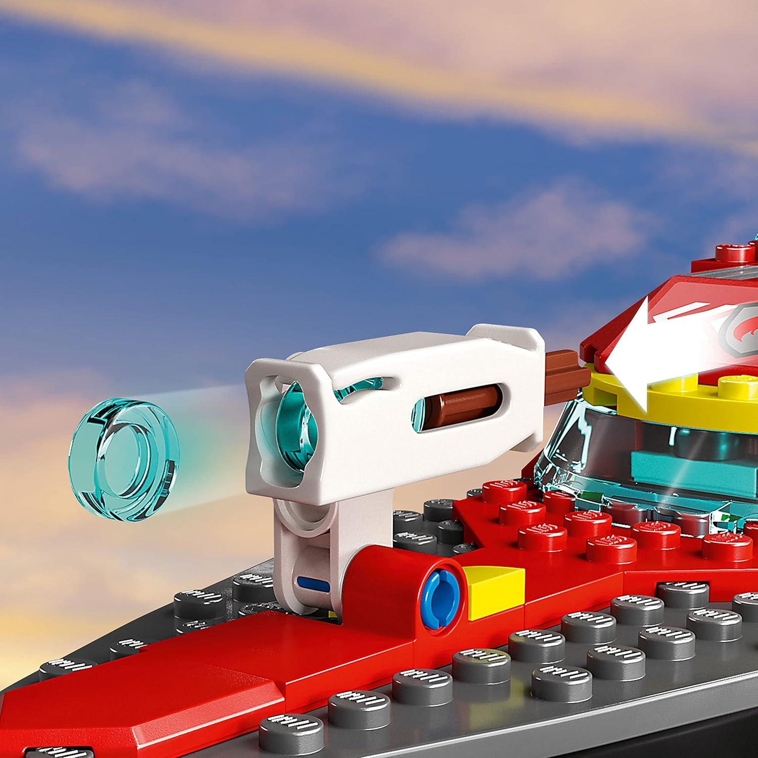 LEGO City Barco de Rescate Bomberos 60373, Flota en Agua