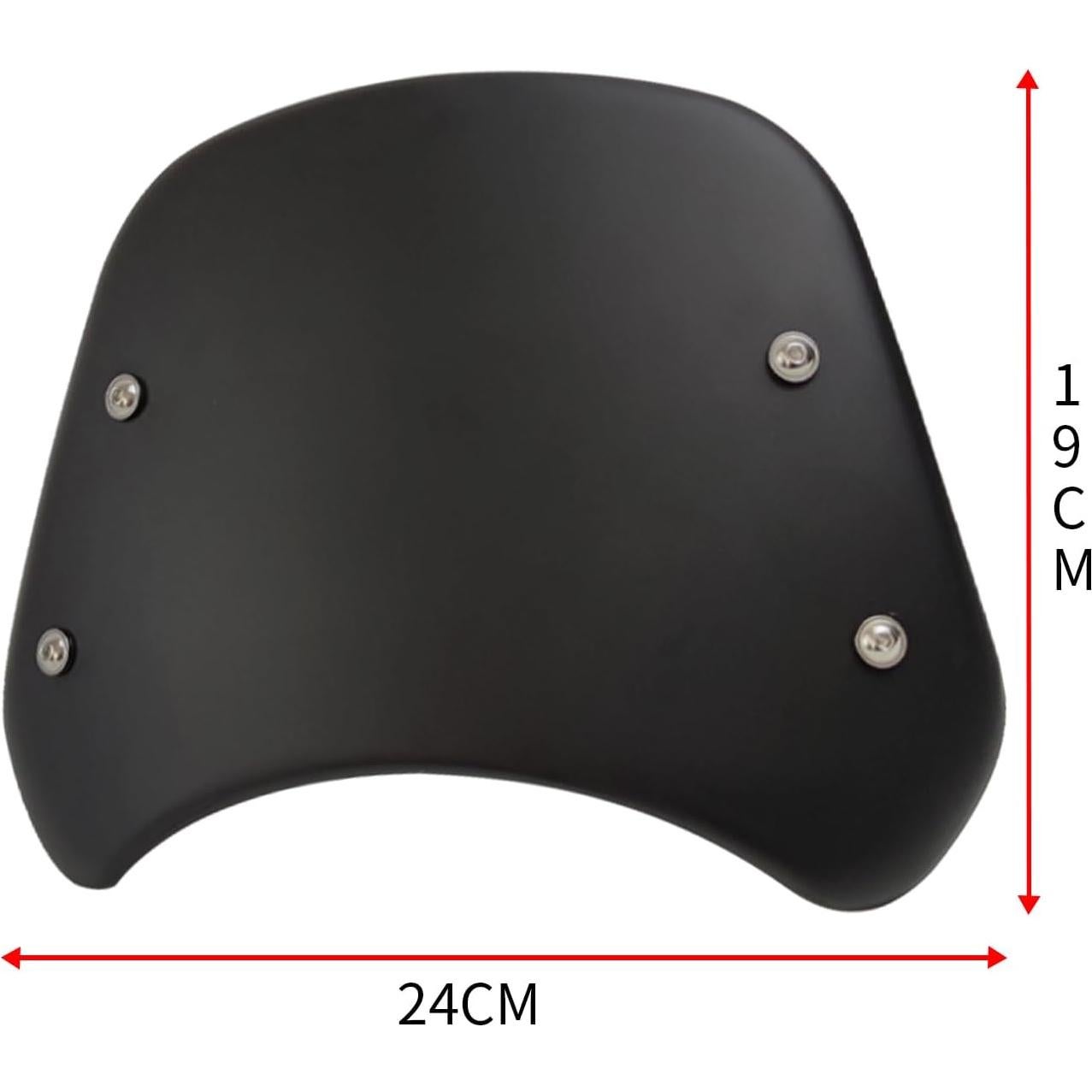 Deflector de Viento Universal Metal Negro para Motocicleta 5-7"