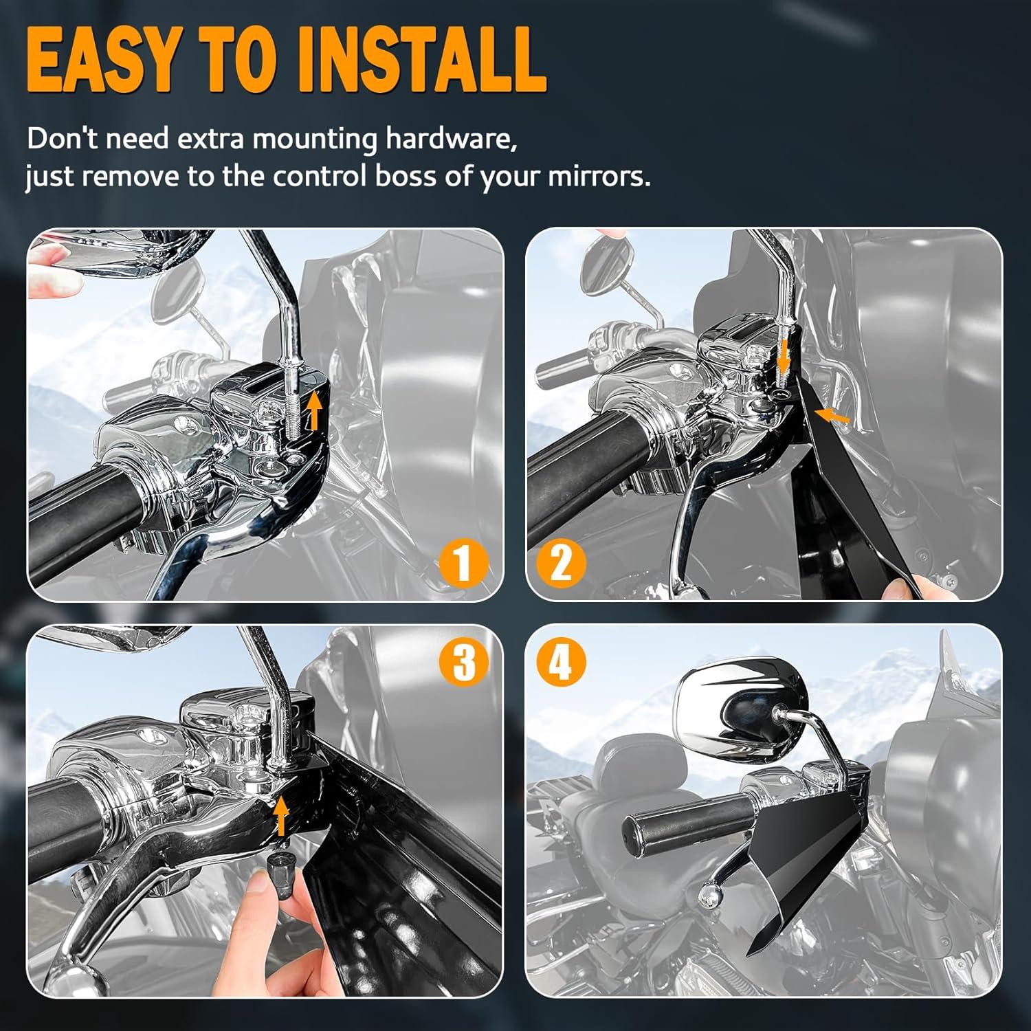 Guardabarros PBYMT Negro Brillante para Harley Dyna 2006-2023