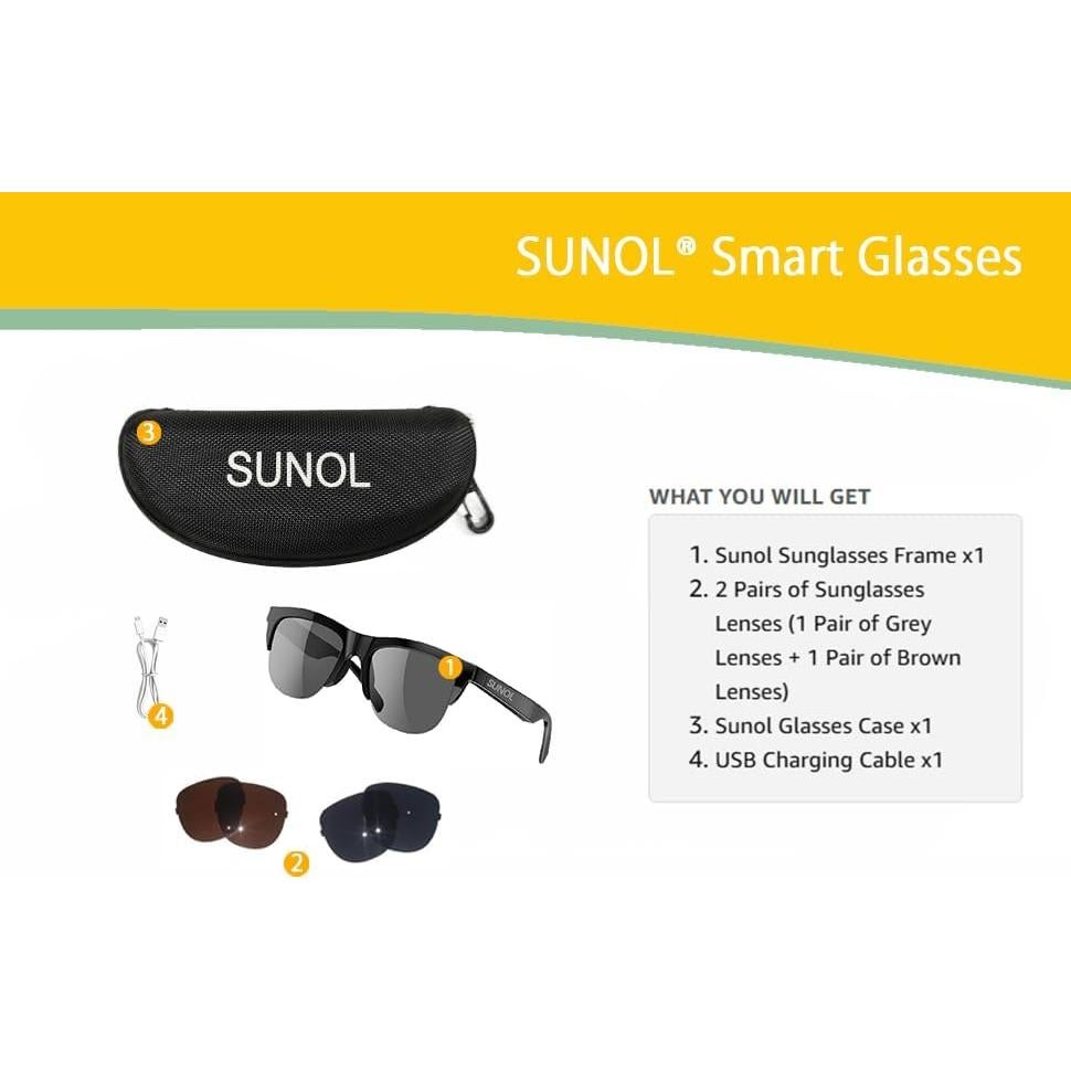 Gafas de Sol Inteligentes Bluetooth 5.3 TWS con Lentes UV