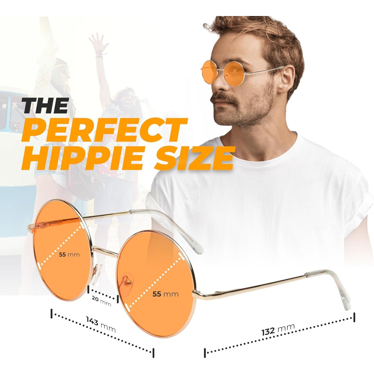 Gafas de Sol Redondas SunnyPro Retro UV400 Lente Naranja