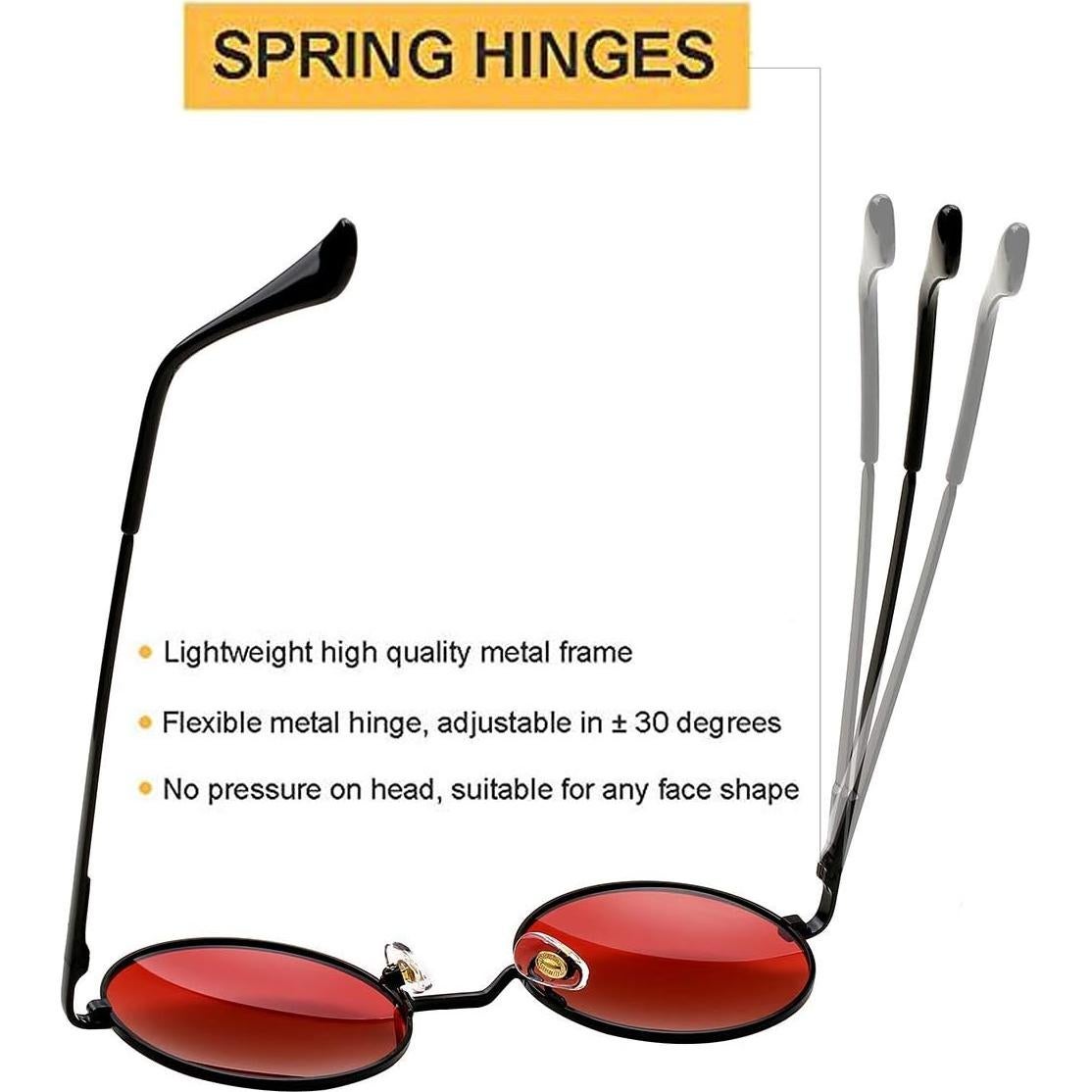 Gafas de sol redondas polarizadas PORADAY UV400 para mujeres