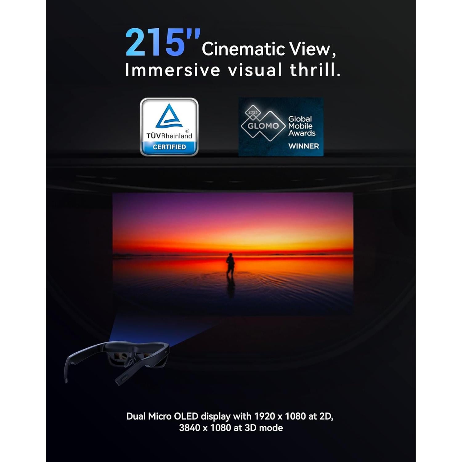 Gafas AR TCL Nxtwear S+ 120Hz con almohadillas nasales