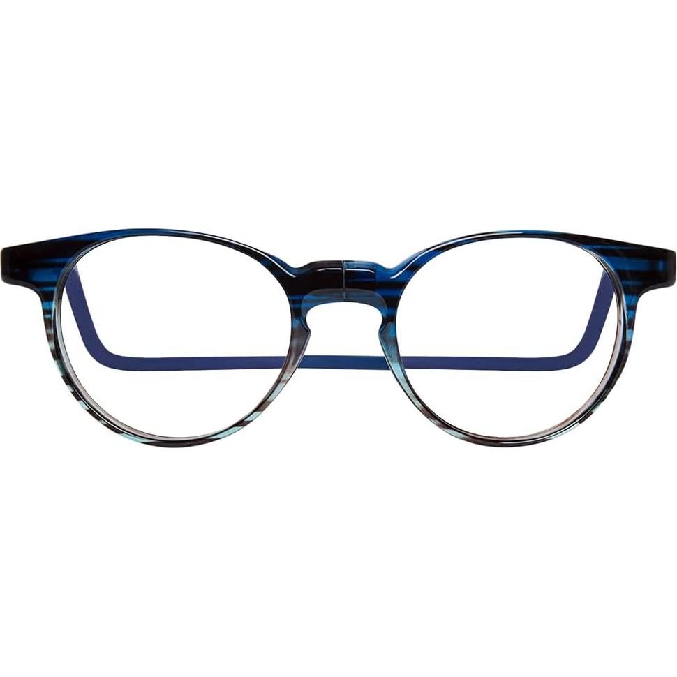 Gafas de lectura magnéticas CliC azul S-XL con patillas ajustables