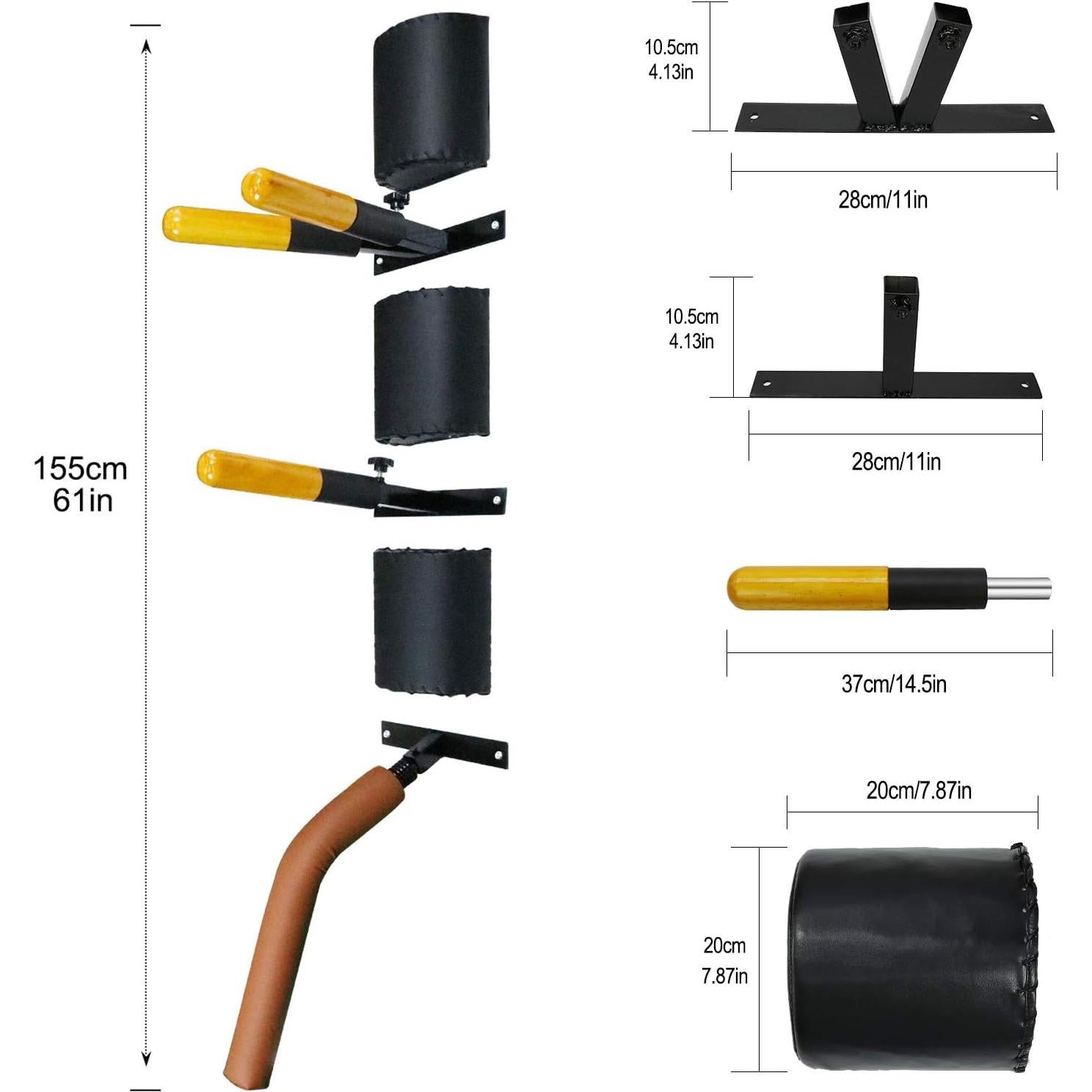 Muñeco de Wing Chun SYNTECSO para entrenamiento - Montaje pared