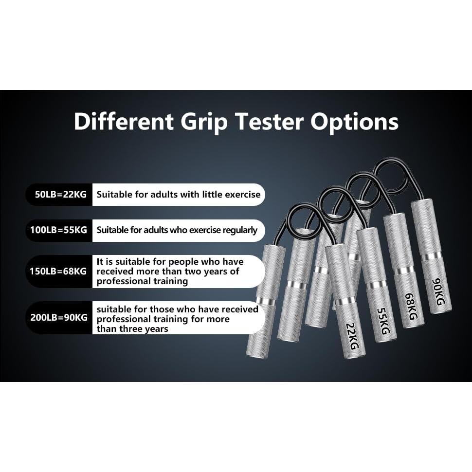 Entrenador de Fuerza de Agarre Oblitor 4 Pack 22-90 kg