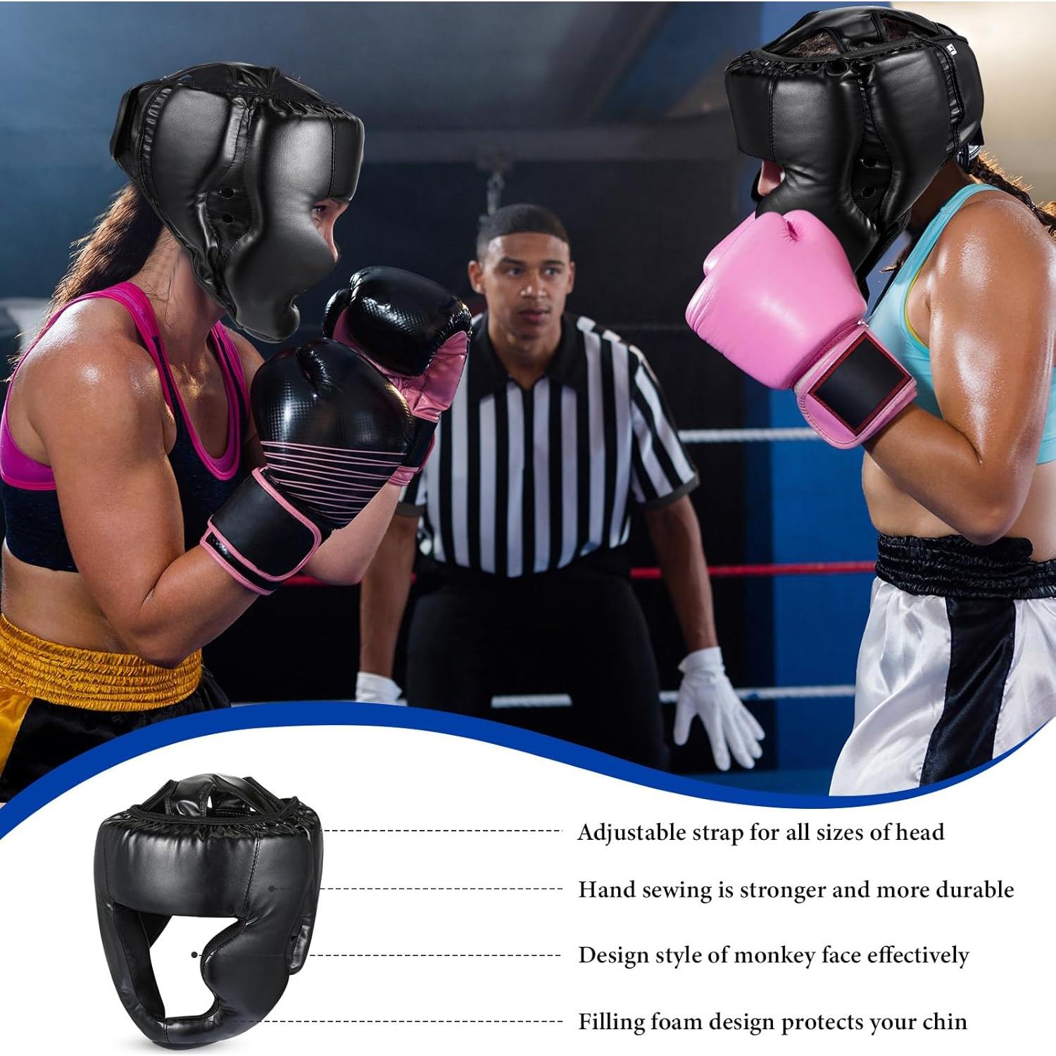 Casco de Boxeo Copkim Ajustable para Sparring MMA Adultos