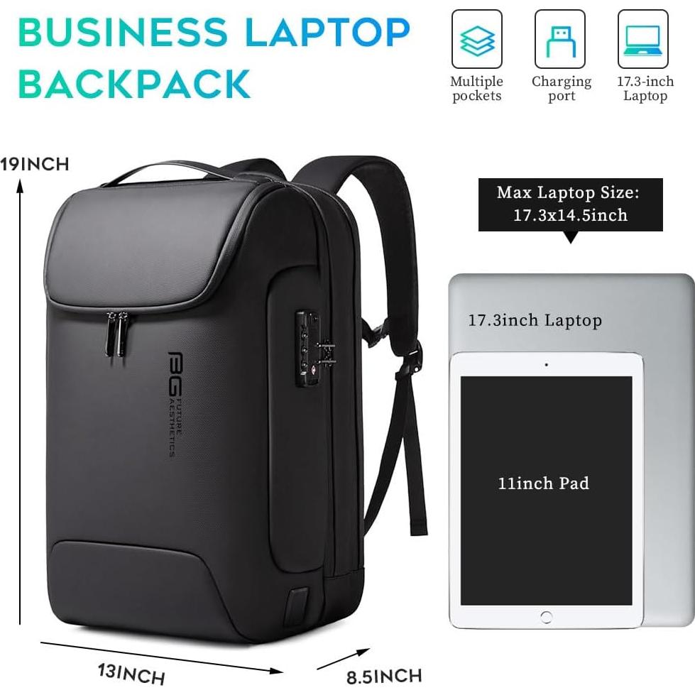Mochila Antirrobo BANGE para Portátil 17.3" Impermeable USB