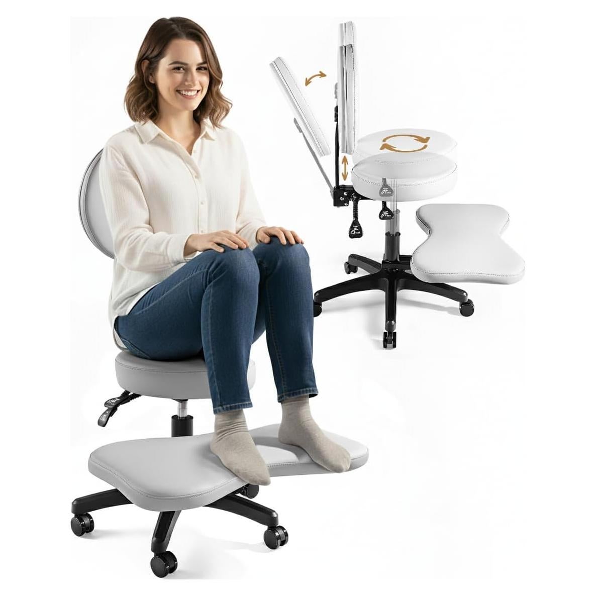Silla Ergonómica BUBHA de Meditación Ajustable Gris
