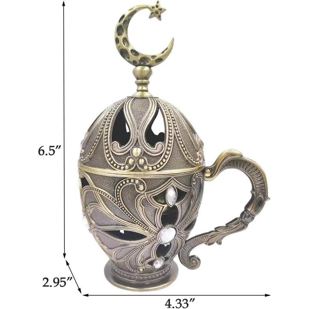 Soporte de Incienso en Cono Vintage Hourwof de Metal Bronce