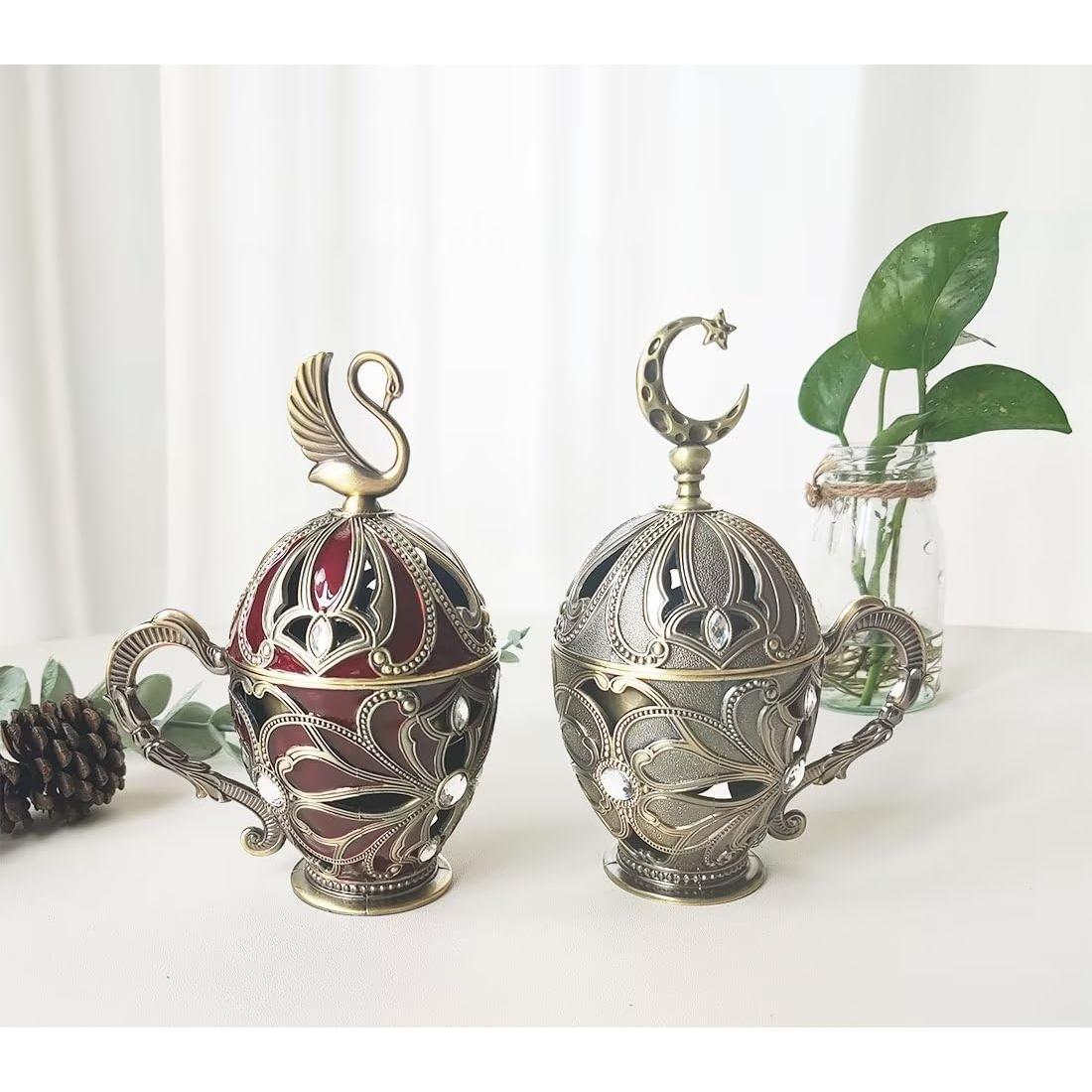 Soporte de Incienso en Cono Vintage Hourwof de Metal Bronce