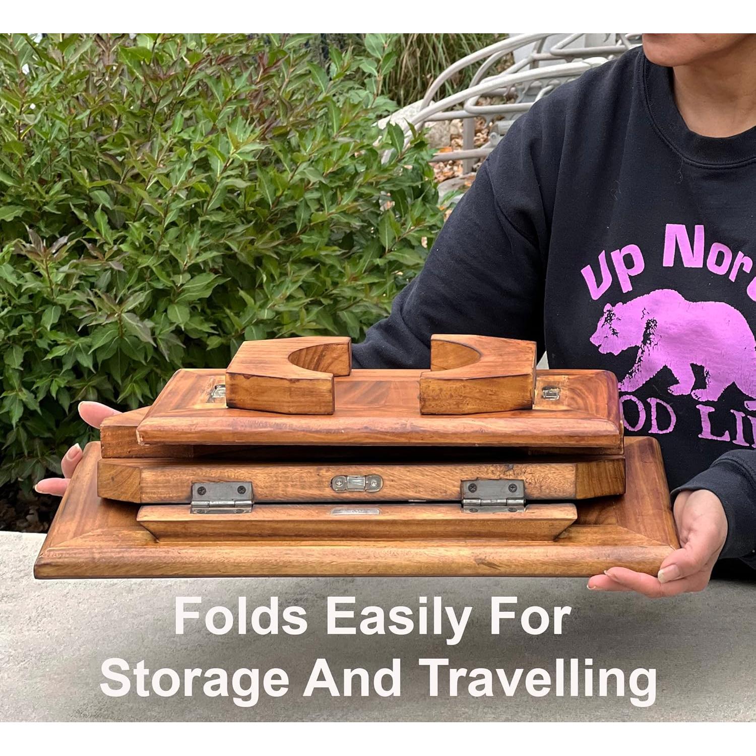 Altar Personal de Madera Sólida DharmaObjects 23 cm para Meditación