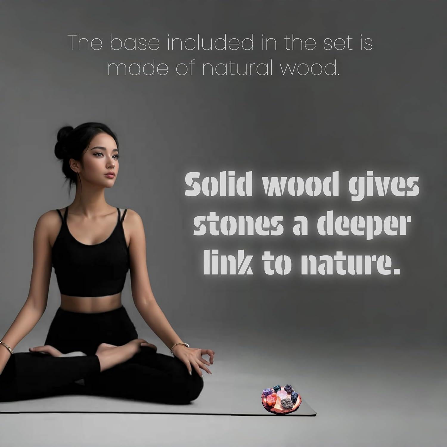 Conjunto de Cristales Naturales AGG - 7 Piedras Chakra 15x15 cm