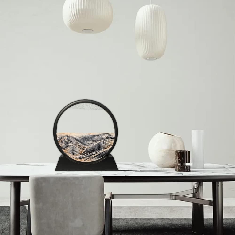 Arte de Arena en Movimiento Muyan 3D Redondo 17.78 cm Negro