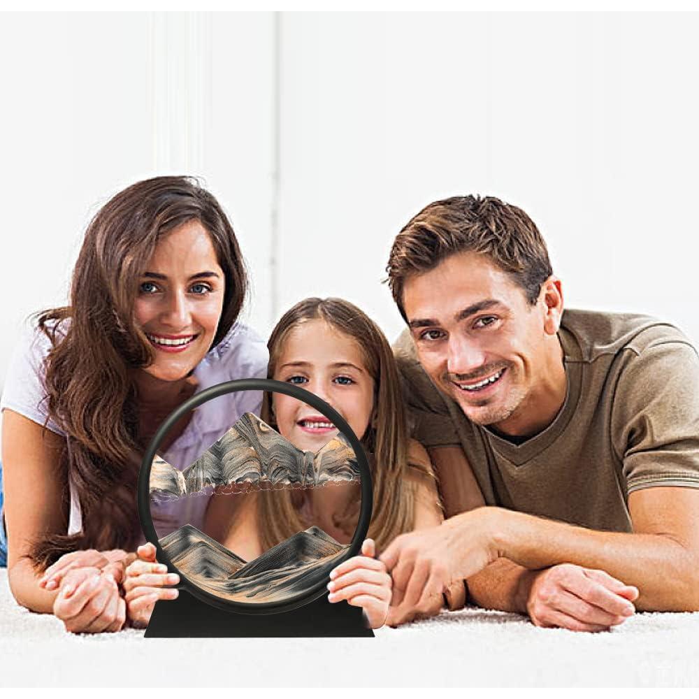 Arte de Arena en Movimiento Muyan 3D Redondo 17.78 cm Negro